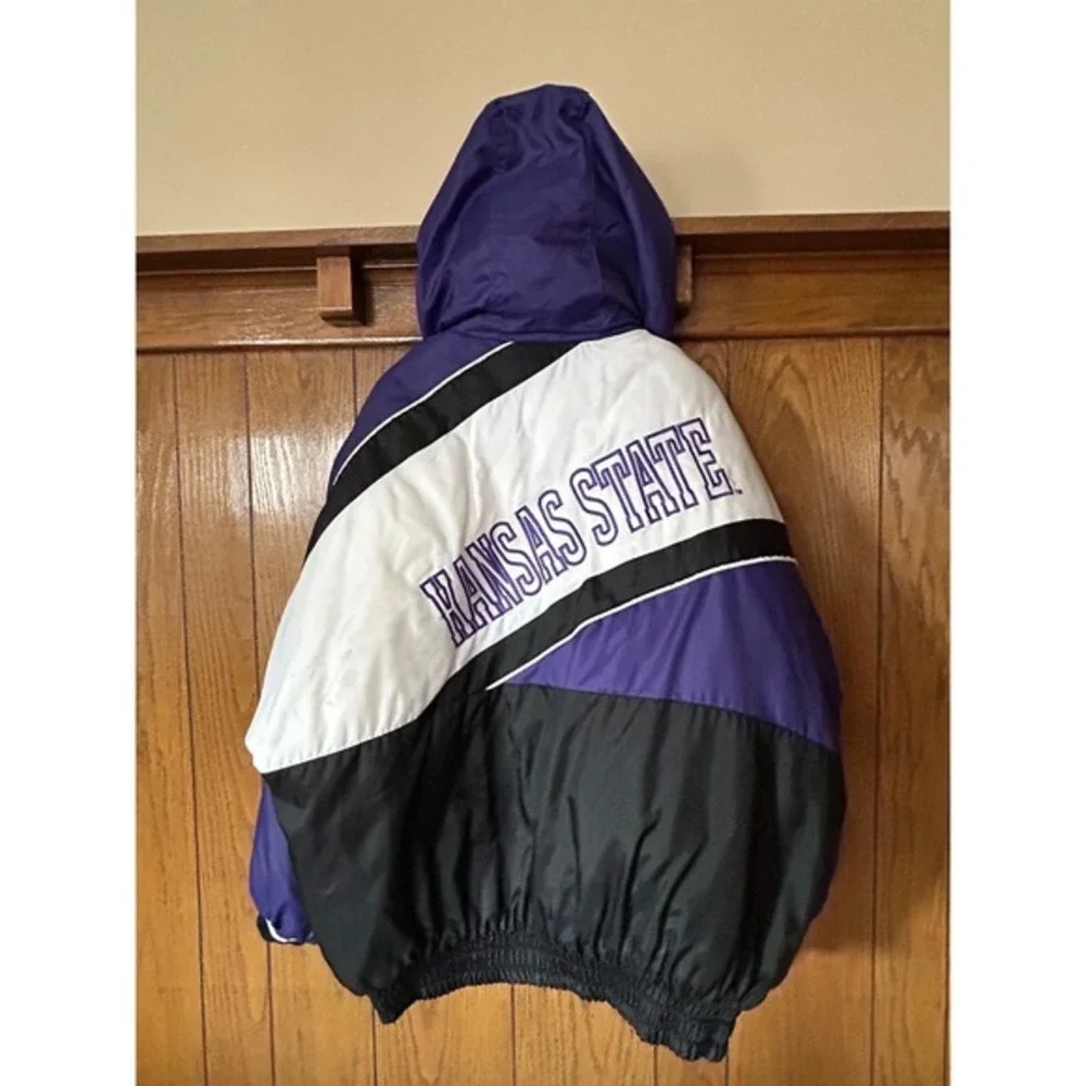 Vintage Kansas State Wildcats Puffer Jacket XXL Purple